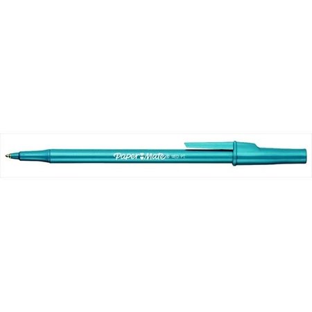 PAPER MATE Papermate 027340 Write Brothers Ballpoint Stick Pen; Medium Tip; Blue Ink & Barrel; Pack - 12 27340